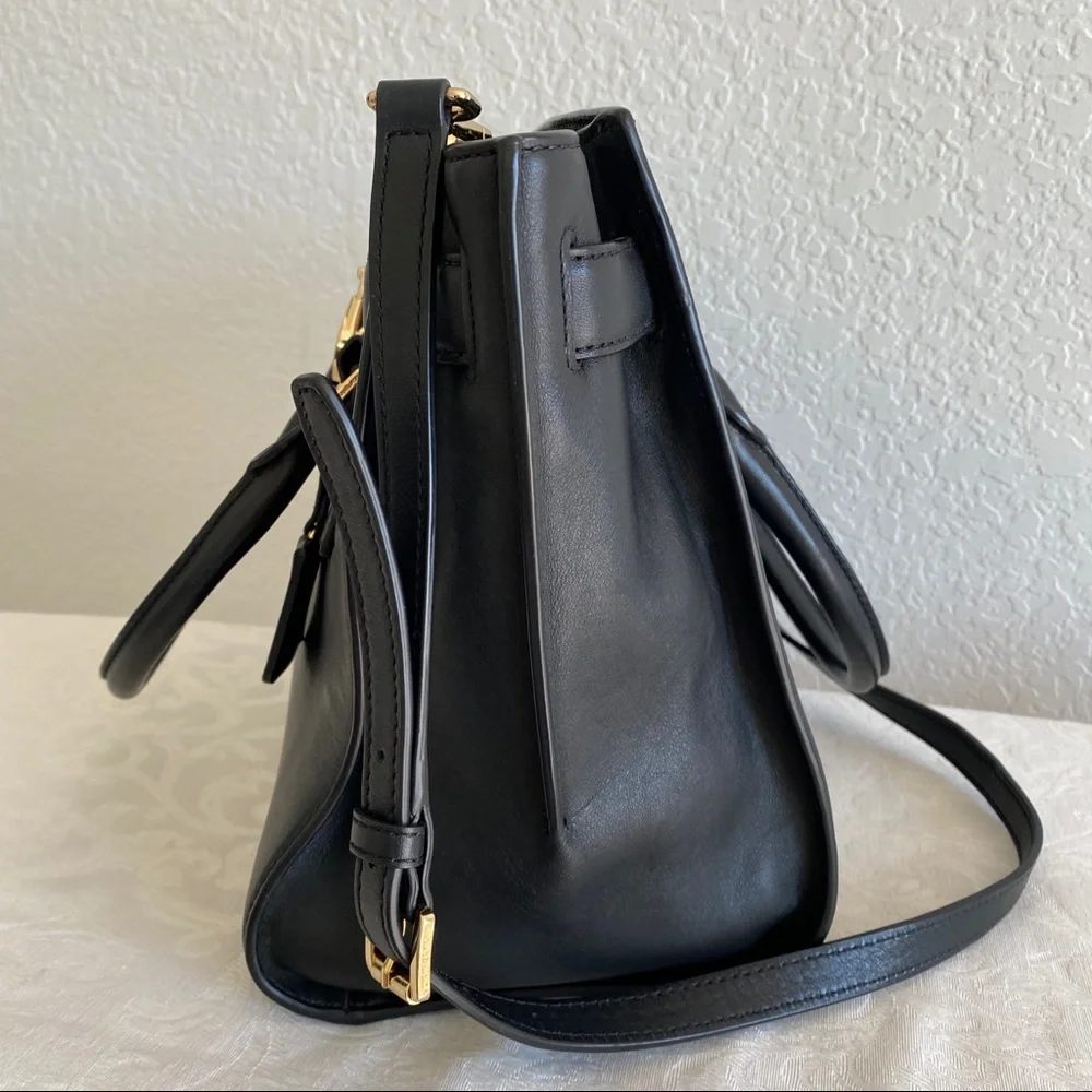 Michael Kors black leather Hamilton bag